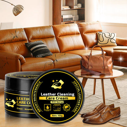 ✨Leather Care & Cleaning Cream with Sponge🧼