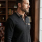 Men's Plaid Patchwork Textured Long-Sleeve Shirt