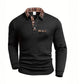 Men's Plaid Patchwork Textured Long-Sleeve Shirt