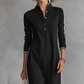 🎁2026 New Arrivals 49% OFF💥Minimalist Button-Down Collar Dress with Contrast Trim
