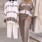 Women's Striped Cardigan & Pants Two-Piece Set