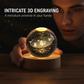 🌌✨ 3D Engraved Crystal Ball Night Light – Celestial Glass Sphere Lamp with Warm LED Wooden Base
