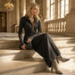 Women's Half-Zip Slim-Fit Maxi Dress
