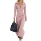 Women's Half-Zip Slim-Fit Maxi Dress