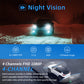 💥4-Channel HD Dash Cam with Night Vision