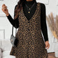Layered Look Leopard Cami Dress & Top Set