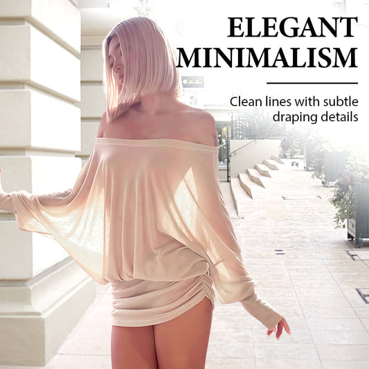 👗💐49% OFF! Off-Shoulder Pleated Skirt – Flattering cut for every body shape ✨💃【Limited Offer】