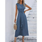 🎁LAST DAY SALE 49% OFF!!💛Women's Elegant Solid Color Crew Neck Dress👠