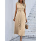 🎁LAST DAY SALE 49% OFF!!💛Women's Elegant Solid Color Crew Neck Dress👠