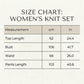 Women's Two-Piece Knit Set with Clover Embroidery