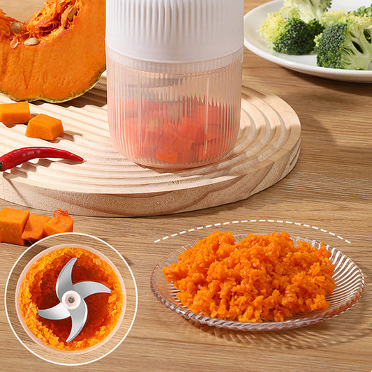 📢📢49% OFF!! ⏰🔪✨ 300ML Cordless Electric Garlic Chopper & Grinder – Multifunctional & Portable 💪🍽️