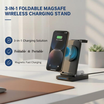 ✨🔥3-in-1 Foldable Magnetic Wireless Charging Station⚡