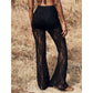 🎉Limited Sale🎉Elegant Lace Flare Pants with High-Waisted Design
