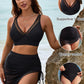 🏝️💖👙Slimming Mesh Sheer Sarong Wraps Tummy Control Swimsuit
