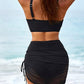 🏝️💖👙Slimming Mesh Sheer Sarong Wraps Tummy Control Swimsuit