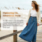 ⏳Limited-time 49% off⏰Vintage Button-Front A-Line Denim Skirt👗