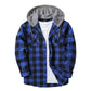 Men’s Hooded Plaid Button-Down Jacket