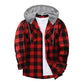 Men’s Hooded Plaid Button-Down Jacket