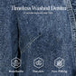 🎁New arrival 49% OFF💥Women's Ruffle Trim Open-Front Denim Jacket