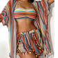 ✨2026 New Arrival 49%OFF 👙Striped Spaghetti Bikini 4-Piece Set