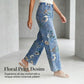 💐49% OFF ! Women‘s Floral Print Straight-Leg Jeans – Mother's Day Pre-sale 📦💖【Limited Offer】