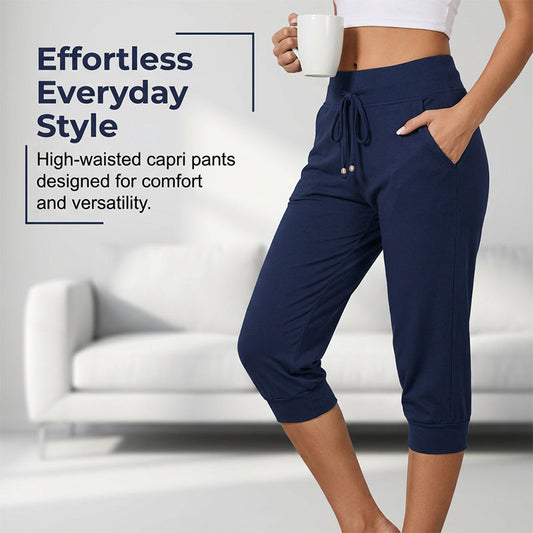 🥳SUMMER HOT SALE - 49% OFF! 🔥Drawstring Waist Cropped Sweatpants for Lounging 🏠💤