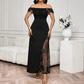 🐰🌸 Easter Offer – 49% off everything 👗✨ Women's Maxi Dress with Sequin Patchwork – Elegant Design with Slit