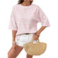 🔥HOT SALE 49% OFF✨Women's Striped Relaxed Fit T-Shirt