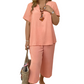 Spring New Arrival ✨🌺 Women's Casual Short Sleeve Top & Wide Leg Pants Set