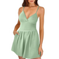 🥳Last Day Special Price ￡16.99!!🌿 49% OFF! Women‘s Ribbed Knit Romper – Breathable & skin-friendly, keeps shape. Flared skirt with hidden shorts, no riding up. 6 colors. Effortless everyday elegance. 👙✅