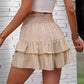 📢📢49% OFF !! ⏰Solid Color Stretch Waist Layered Short Skirt