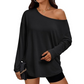 🔥Mother's Day Pre-sale🎁Women's Off-Shoulder Long Sleeve Casual Top