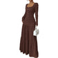 👗 49% OFF NOW! 💕Flattering Square Neck Maxi Dress