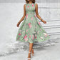 👗 LIMITED-TIME 50% OFF! 🌸 Women’s Sleeveless Floral Print Casual Dress – Smocked Bodice, Tiered Skirt, Midi Length ✨