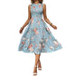 👗 LIMITED-TIME 50% OFF! 🌸 Women’s Sleeveless Floral Print Casual Dress – Smocked Bodice, Tiered Skirt, Midi Length ✨