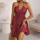 🏖 Spring Hot Selling ✨Halter Neck Ruched Bust Tiered Mini Dress
