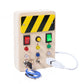 💡🎛️ Wooden LED Busy Board – Interactive Switch & Light Activity Toy for Kids