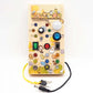 💡🎛️ Wooden LED Busy Board – Interactive Switch & Light Activity Toy for Kids