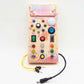 💡🎛️ Wooden LED Busy Board – Interactive Switch & Light Activity Toy for Kids