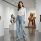 👖 Women's Asymmetrical Waist Straight-Leg Jeans