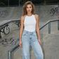 👖 Women's Asymmetrical Waist Straight-Leg Jeans
