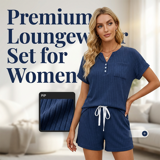 👚HOT SALE 49% OFF🩳Women’s Casual Ribbed Short Sleeve & Shorts Set