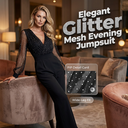 💝Mother's Day Special Offer💝Women's Elegant V-Neck Wide-Leg Jumpsuit