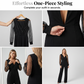 💝Mother's Day Special Offer💝Women's Elegant V-Neck Wide-Leg Jumpsuit