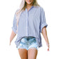 ✨ Women's Casual Striped Button Down Shirt