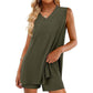 🌞Summer pre-sale 49% ✨Women's V-Neck Sleeveless Top & Shorts Set