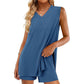 🌞Summer pre-sale 49% ✨Women's V-Neck Sleeveless Top & Shorts Set