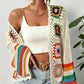 Retro Hollow-Out Long Sleeve Crochet Top