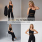 📢📢49% OFF !! ⏰One-Shoulder Mesh Panel Wide-Leg Jumpsuit