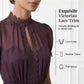 Women's Flowy Victorian-Inspired Lace Trim Dress